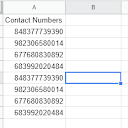 How to add country code to every number in excel?